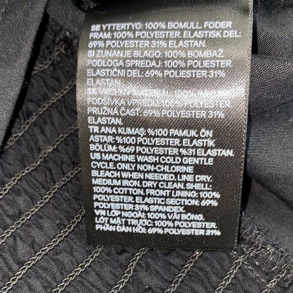 NWT H&M Black Gathered Tank Crop Top Size Small - Picture 5 of 10